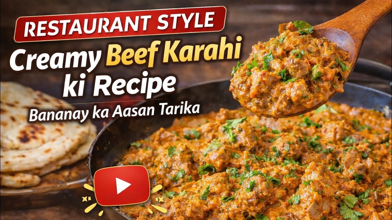Creamy Beef Karahi Recipe Pakistani | Dhaba Style Beef Karahi at Home