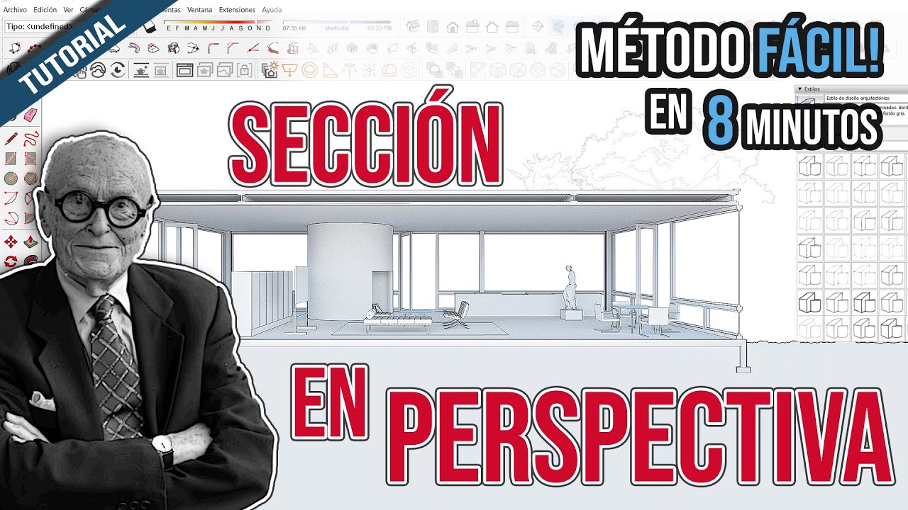 🖊Sección o corte en perspectiva🖊 | Tutorial SketchUp | Sección Fugada