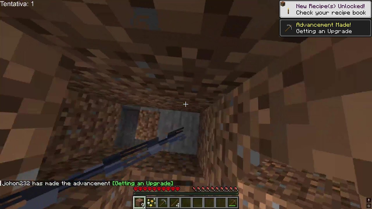 Tentando zerar minekraft acorrentado com um Fella