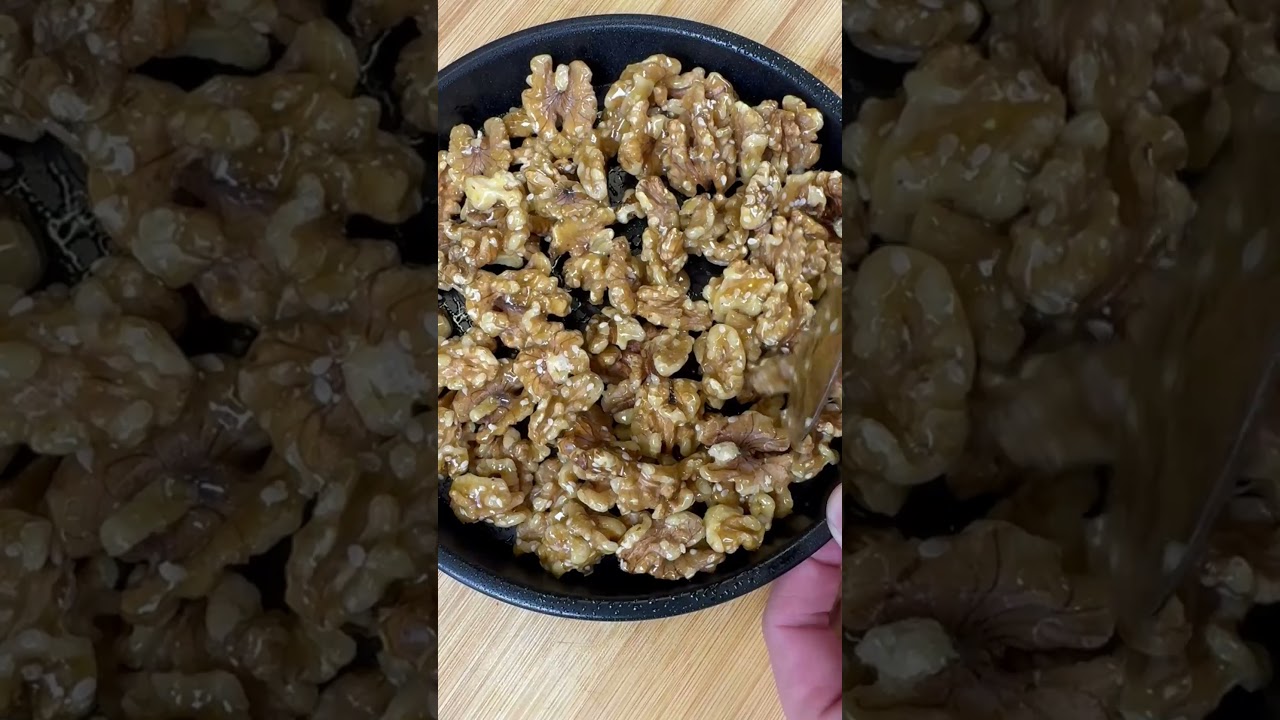 Zoete walnoten met honing en zout uit de Airfryer