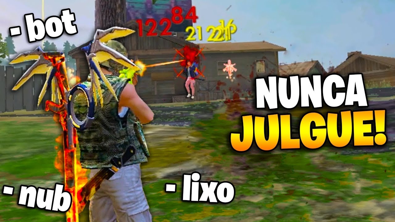 ME DISFARCEI DE BOT E IMPRESSIONEI OS ALEATÓRIOS NO FREE FIRE!!