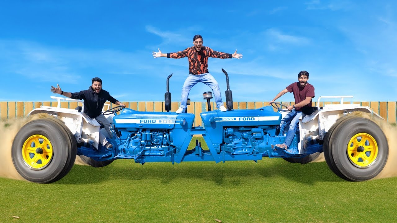 Crazy XYZ New VIdeo :Jumbo Tractor with Double Engine 🚜🔥 | क्या ये चलेगा?