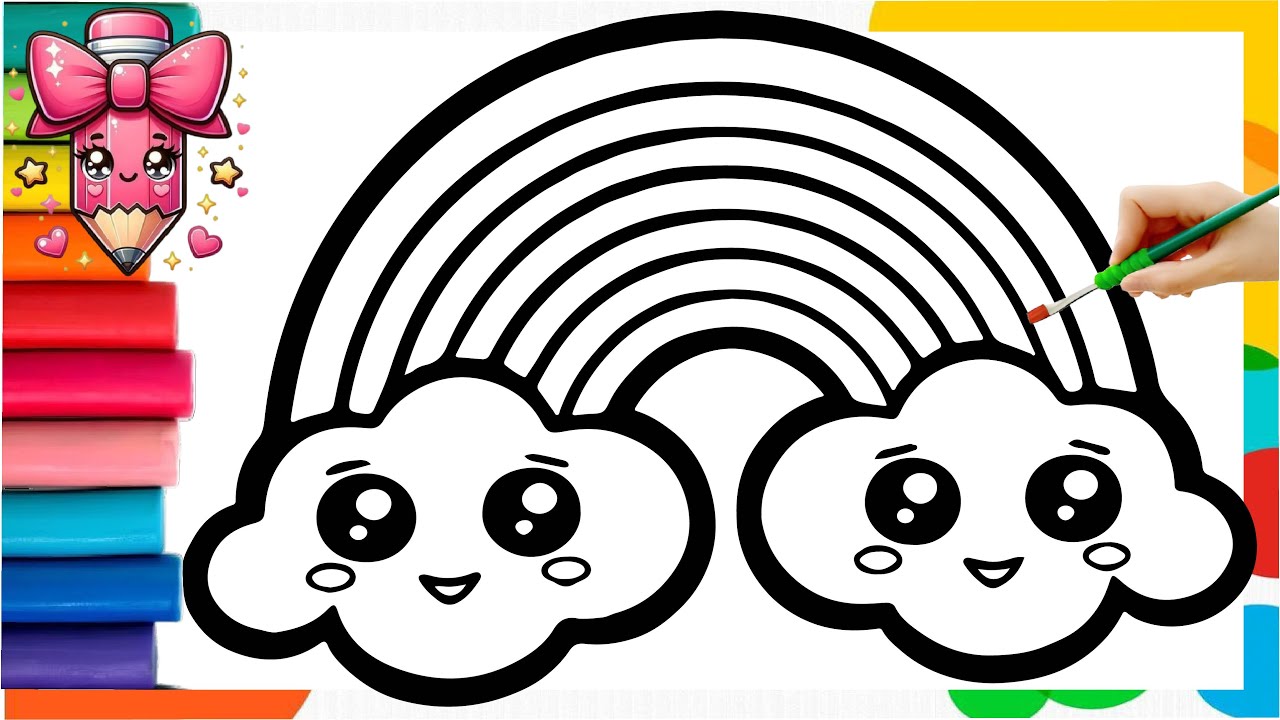 How To Draw A Rainbow 🌈 Drawing And Coloring Rainbow 🌈 Drawings For Kids