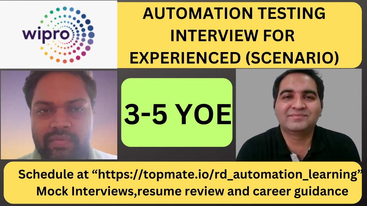 Wipro Automation Testing Interview Experience | Real Time Interview Questions and Answers