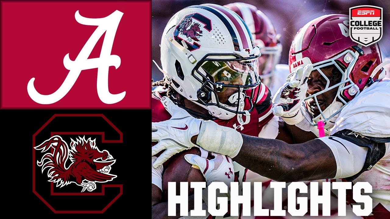 Alabama Crimson Tide против South Carolina Gamecocks | Полные обзоры матча | ESPN CFB
