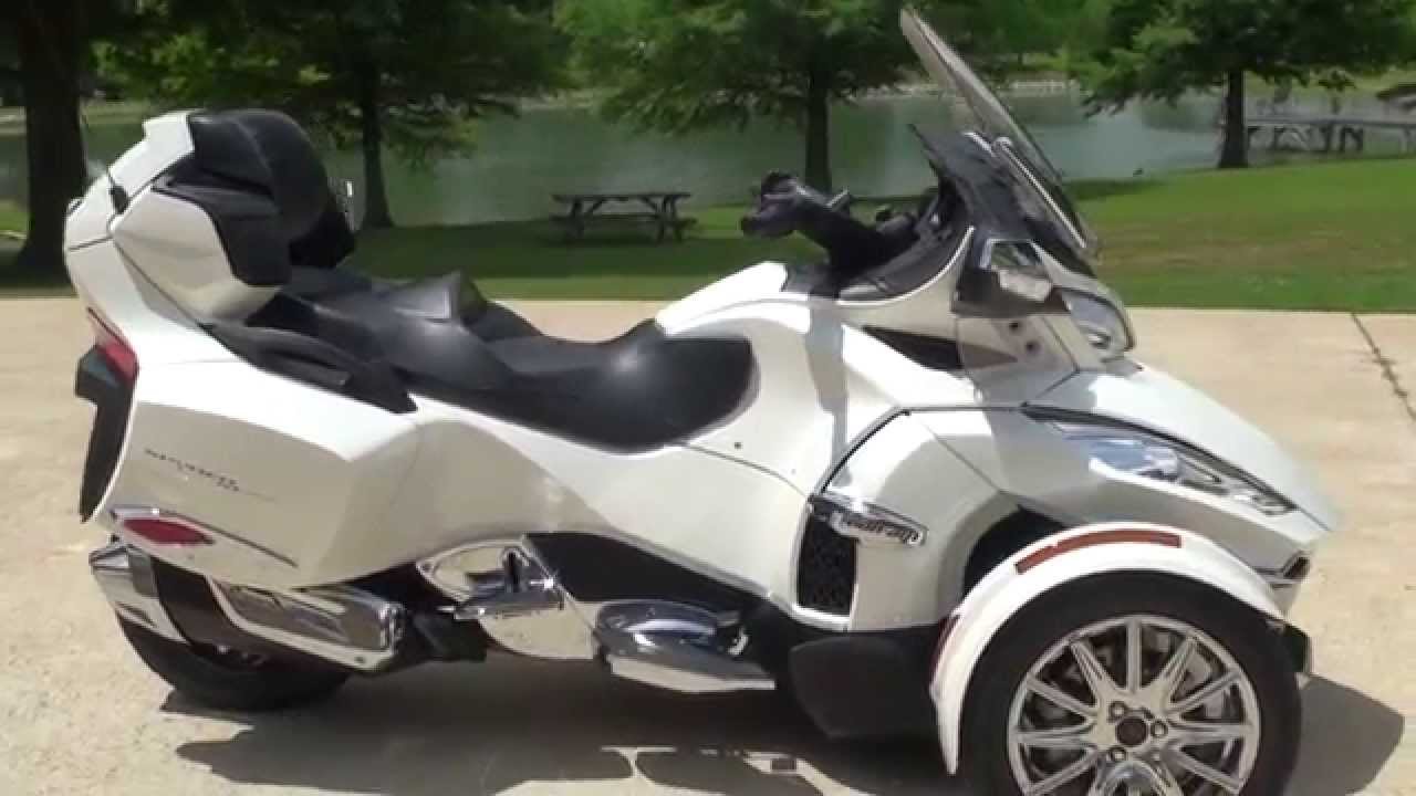 HD VIDEO 2014 CAN AM SPYDER RT LIMITED PEARL WHITE USED FOR SALE SEE WWW SUNSETMOTORS COM