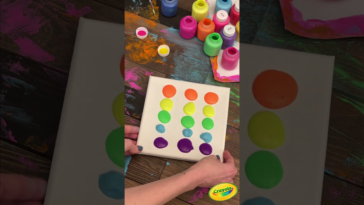 Crayola Washable Paint on Canvas🎨🖌 - #shorts #crayola  #art #painting