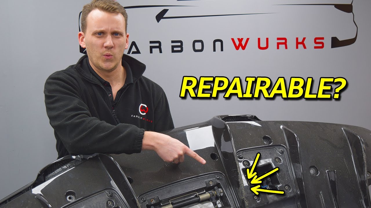 REBUILIDNG A WRECKED FERRARI F8 CARBON DIFFUSER