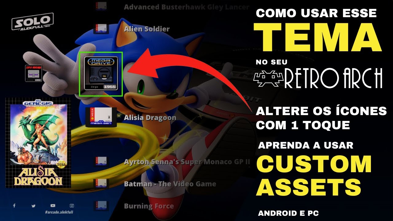 Como Usar Custom Assets no RetroArch (Ícones + Tema Dinâmico) android e PC