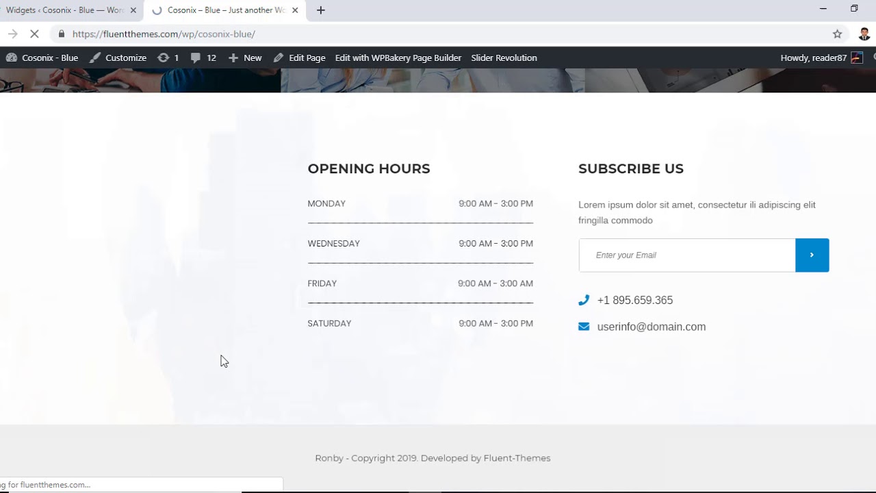 How to Insert Widget in Footer and Setup Widget Color