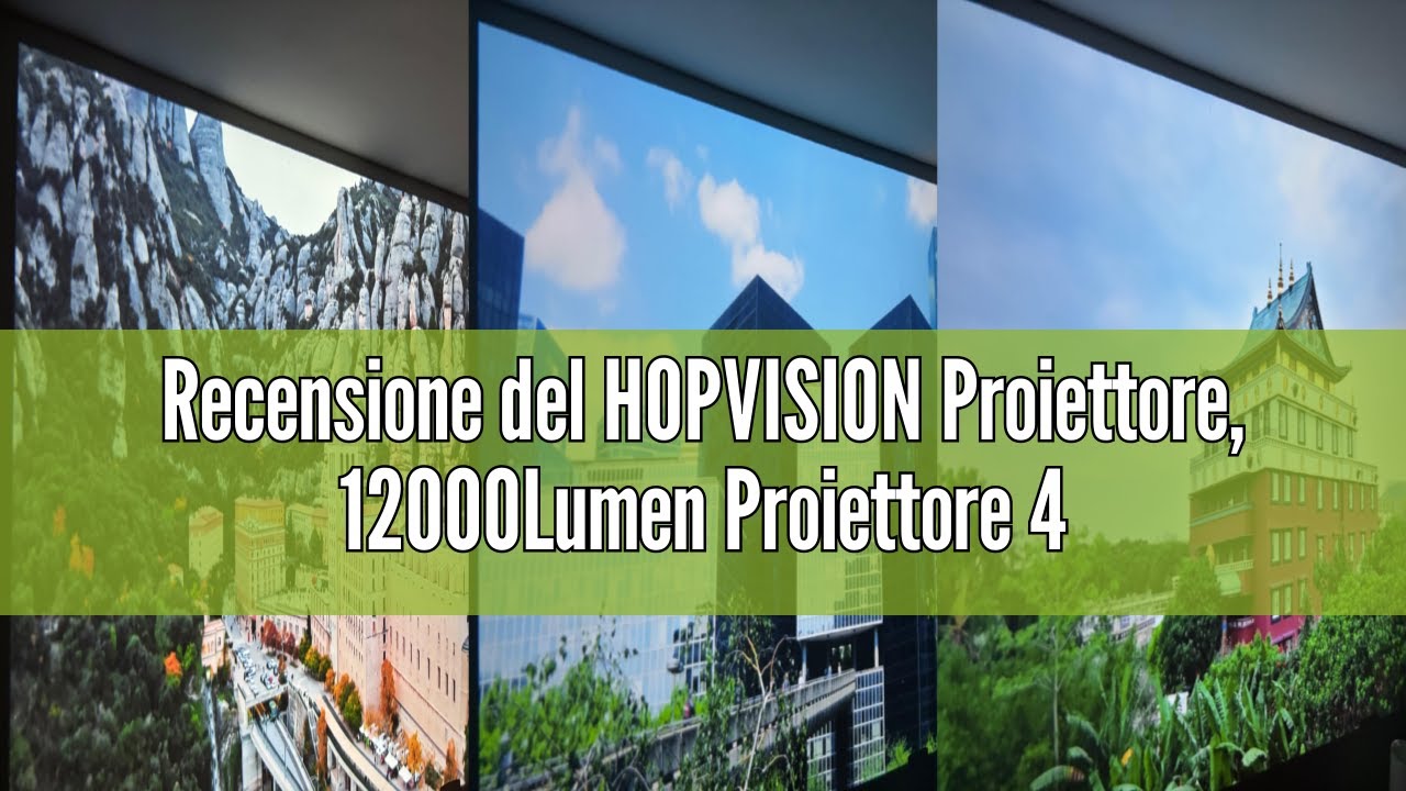 Recensione del HOPVISION Proiettore, 12000Lumen Proiettore 4K Supportato, Mini Proiettore Portatile