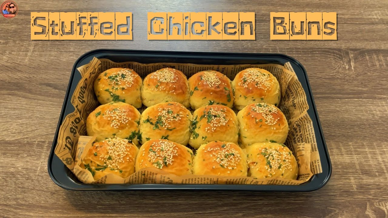 Stuffed Chicken Buns Recipe | Soft & Fluffy Bun with Spicy Chicken Filling | Easy Bake #stuffed #bun