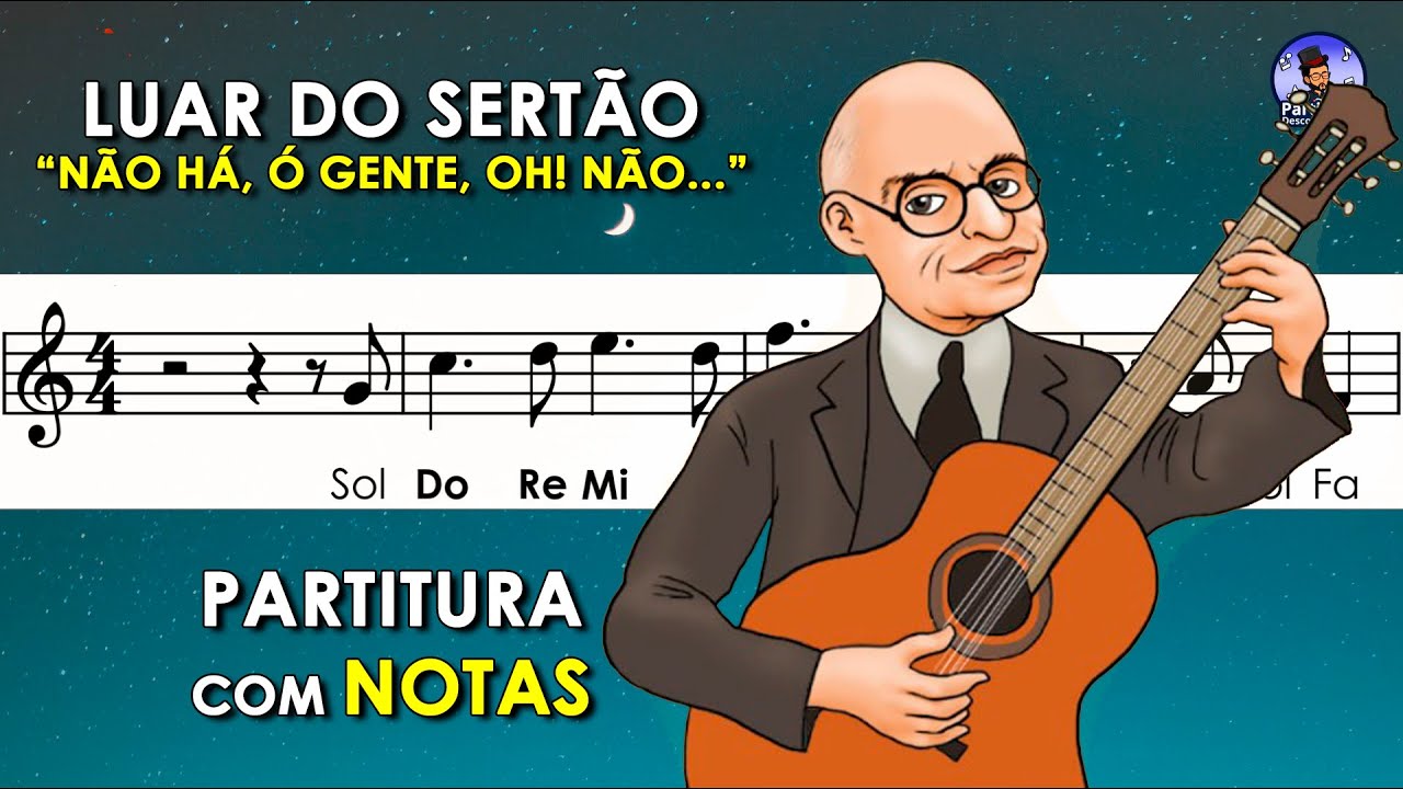 Luar do Sertão | Partitura com Notas para Flauta Doce, Violino e Acompanhamento no Piano