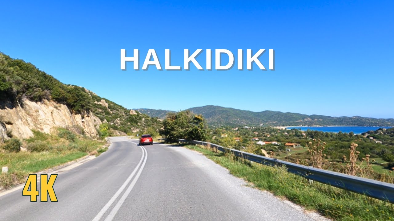Driving in Halkidiki, Greece - 4K