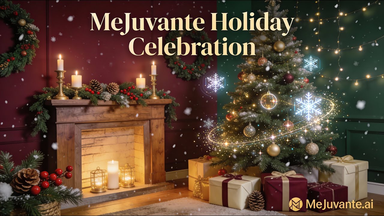 Merry Christmas from MeJuvante.ai Wishing You Innovation, Growth & Success in 2026! 🎄✨