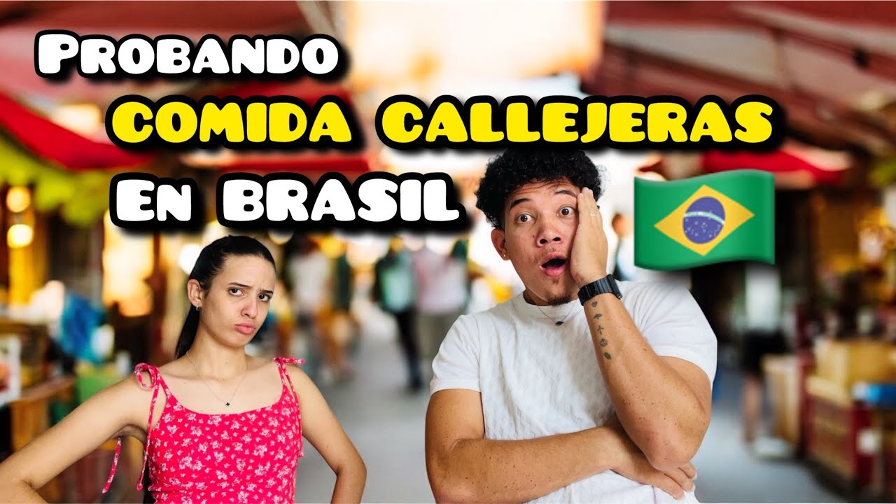 PAROBANDO  por PRIMERA VEZ COMIDA CALLEJERA en brasil🇧🇷NUNCA HABIA COMIDO NADA DE ESTO😱