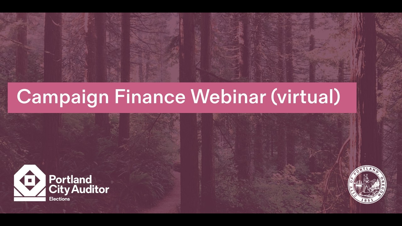 Campaign Finance Webinar 2026