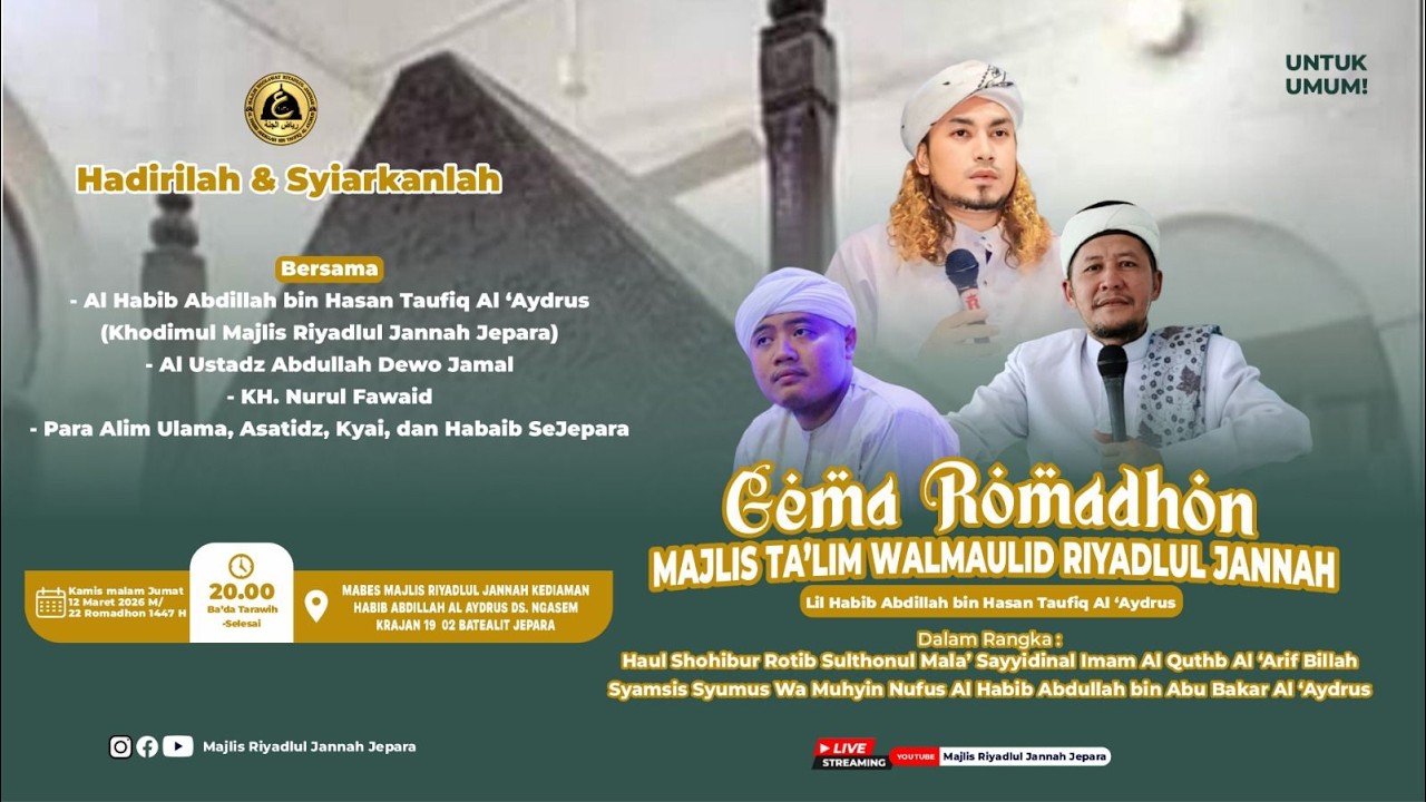 📡 Live GEMA ROMADDHON  // Majelis Riyadlul Jannah