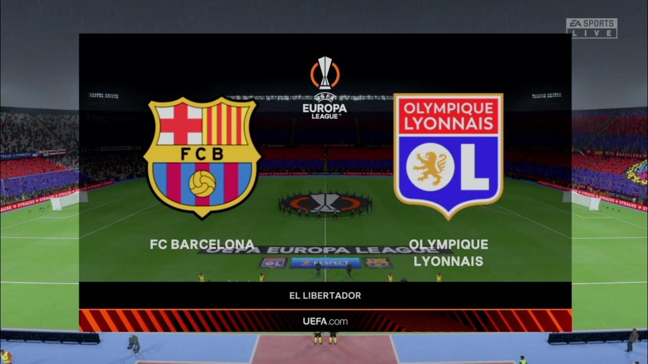 @Nptk_boi #gameplay FC Barcelona vs Olympique Lyonnas Uefa Europa league quarter final second leg