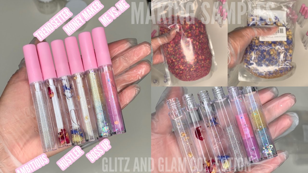 filling sample wand tubes | rose petal and flower bud lip gloss ep. 20