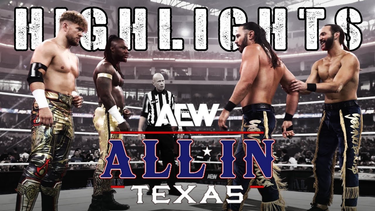 The Young Bucks Vs Will Ospreay & Swerv Strickland - AEW All In 2025 - Highlights.