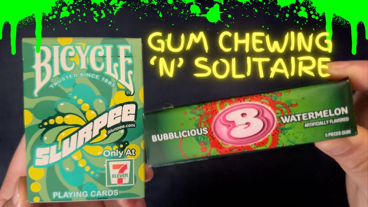 Relaxing Gum Chewing 'n' Solitaire (Mouth Sounds) ~ ASMR Solitaire #576