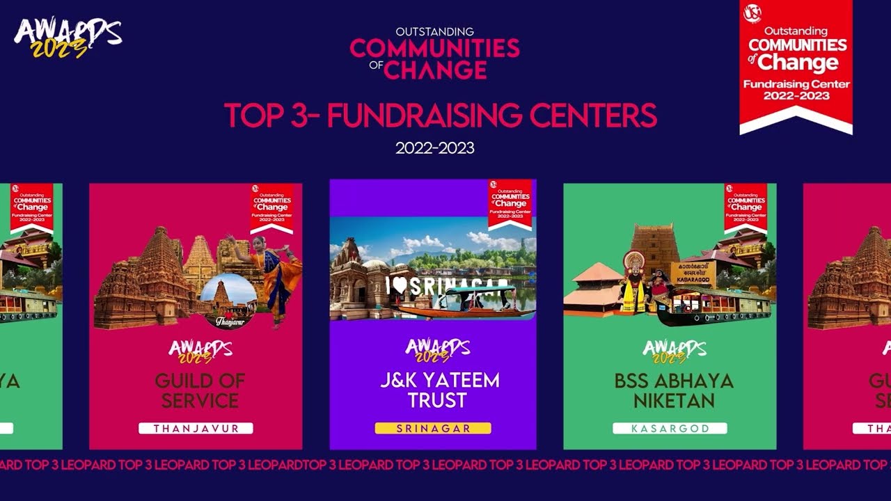 U&I AWARDS 2023 - TOP FUNDRAISING CITIES | U&I INDIA