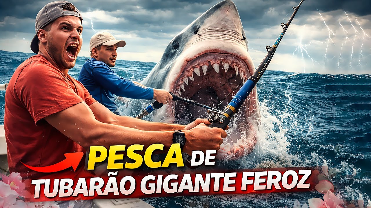 Pesca do Tubarão Gigante Feroz