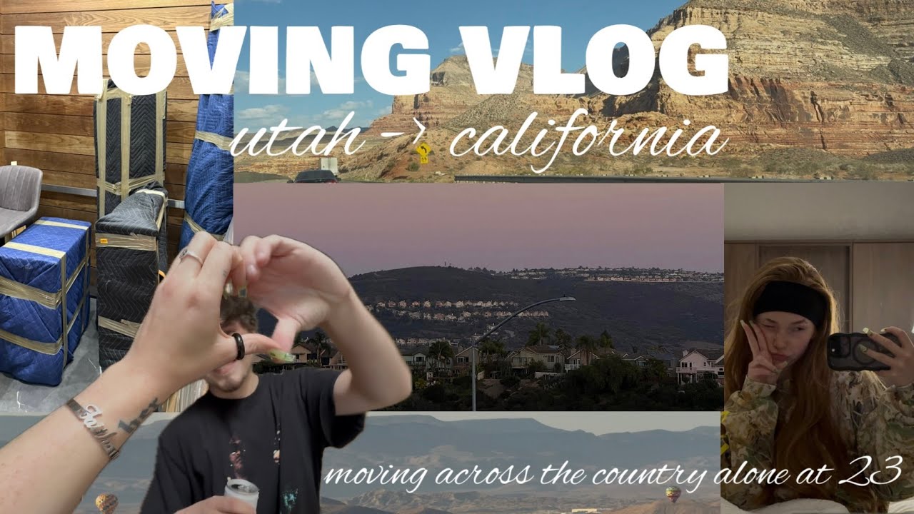 *CHAOTIC* MOVING VLOG: from UTAH to CALIFORNIA living alone at 23!! + new apartment sneak peek