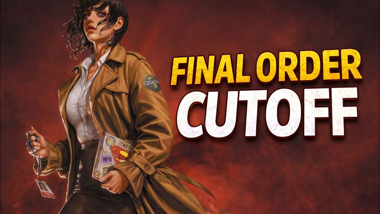 Let's Get Nerdy! 1st Final Order Cutoff of the year 