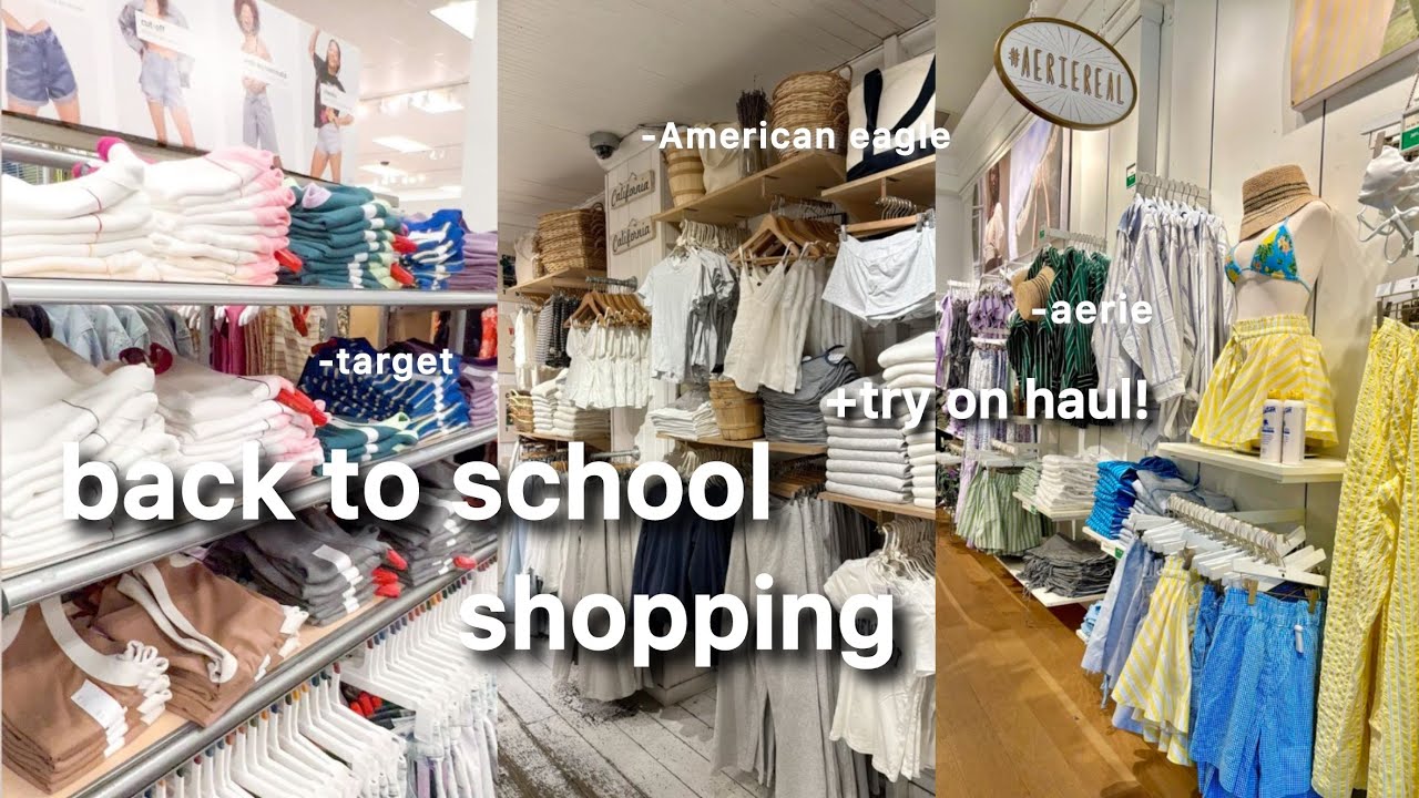 back to school clothes shopping! +try one haul! selfcare shopping, summer wardrobe!