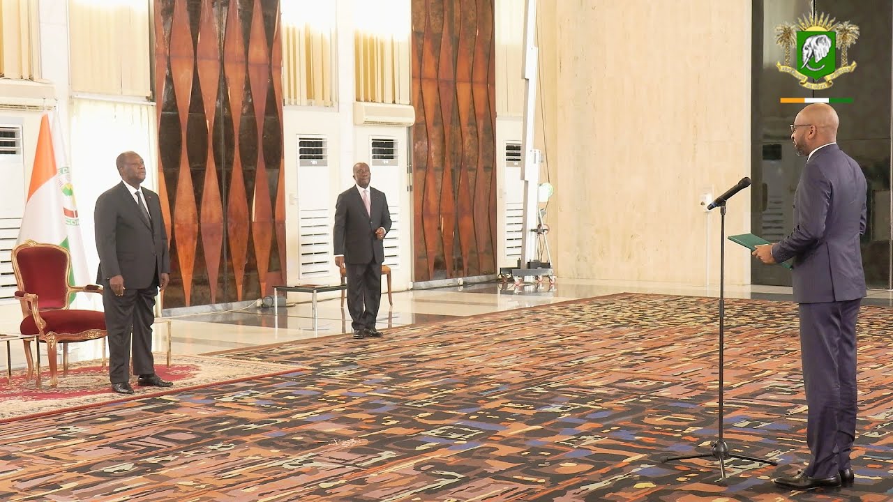 Présentation des Lettres de créance de cinq nouveaux Ambassadeurs accrédités en Côte d'Ivoire