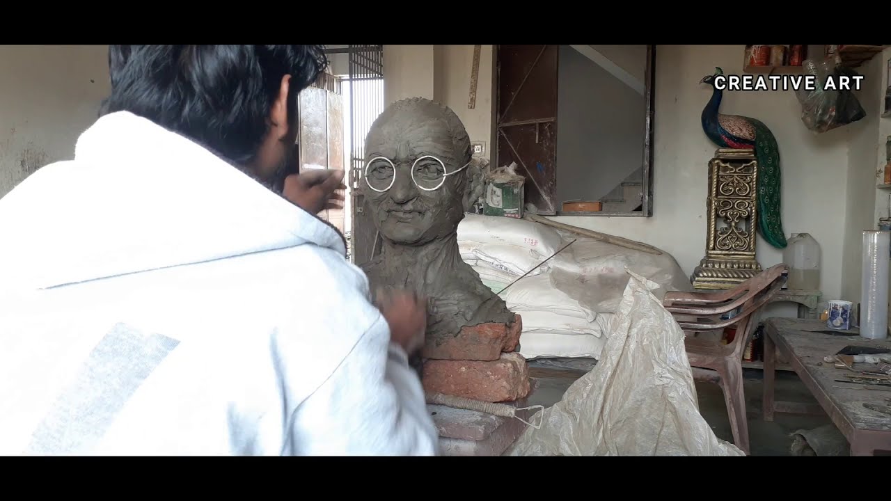 Making of MAHATMA GANDHI'S Clay Statue 2021 | Ayan Haldar | Creative Art