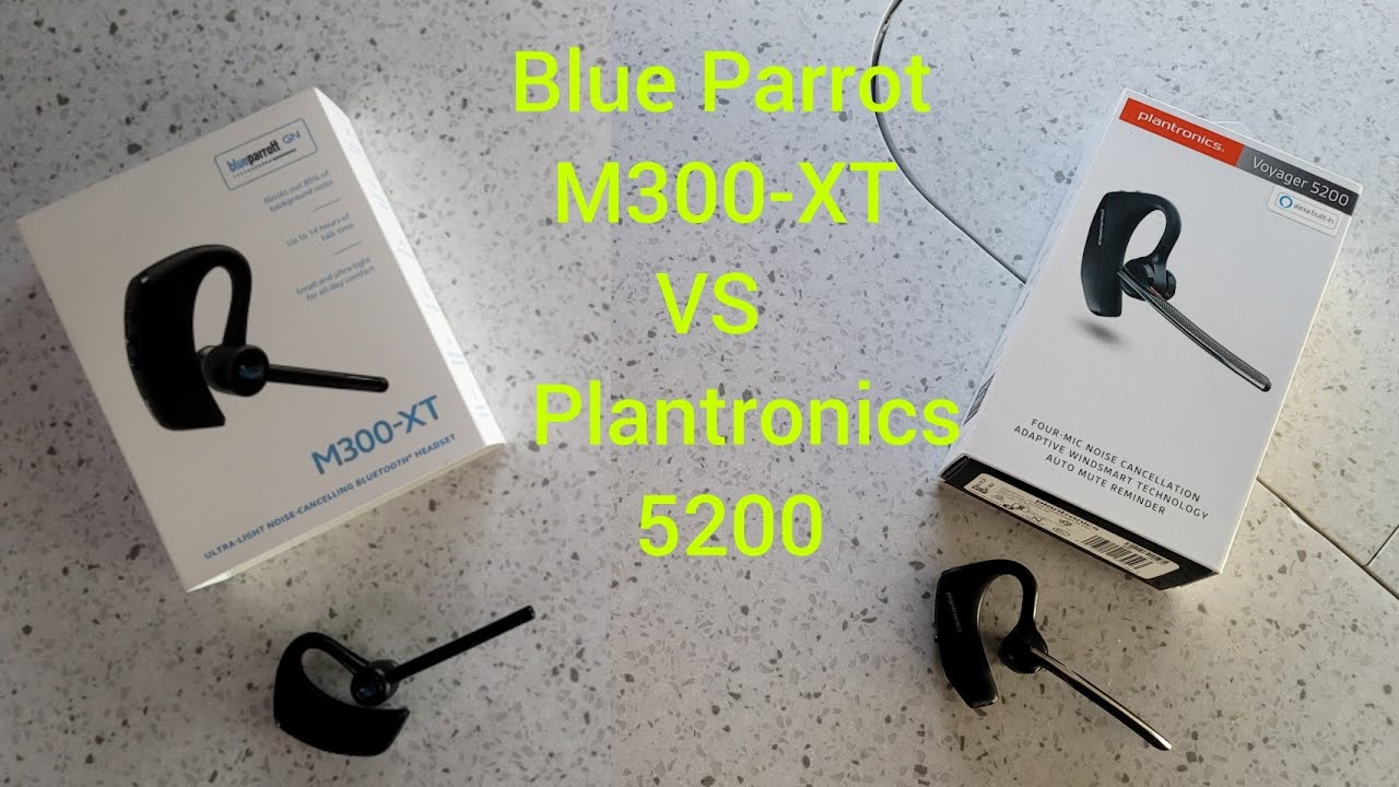 Blue Parrot M300-XT против Plantronics Voyager 5200 (аудио)