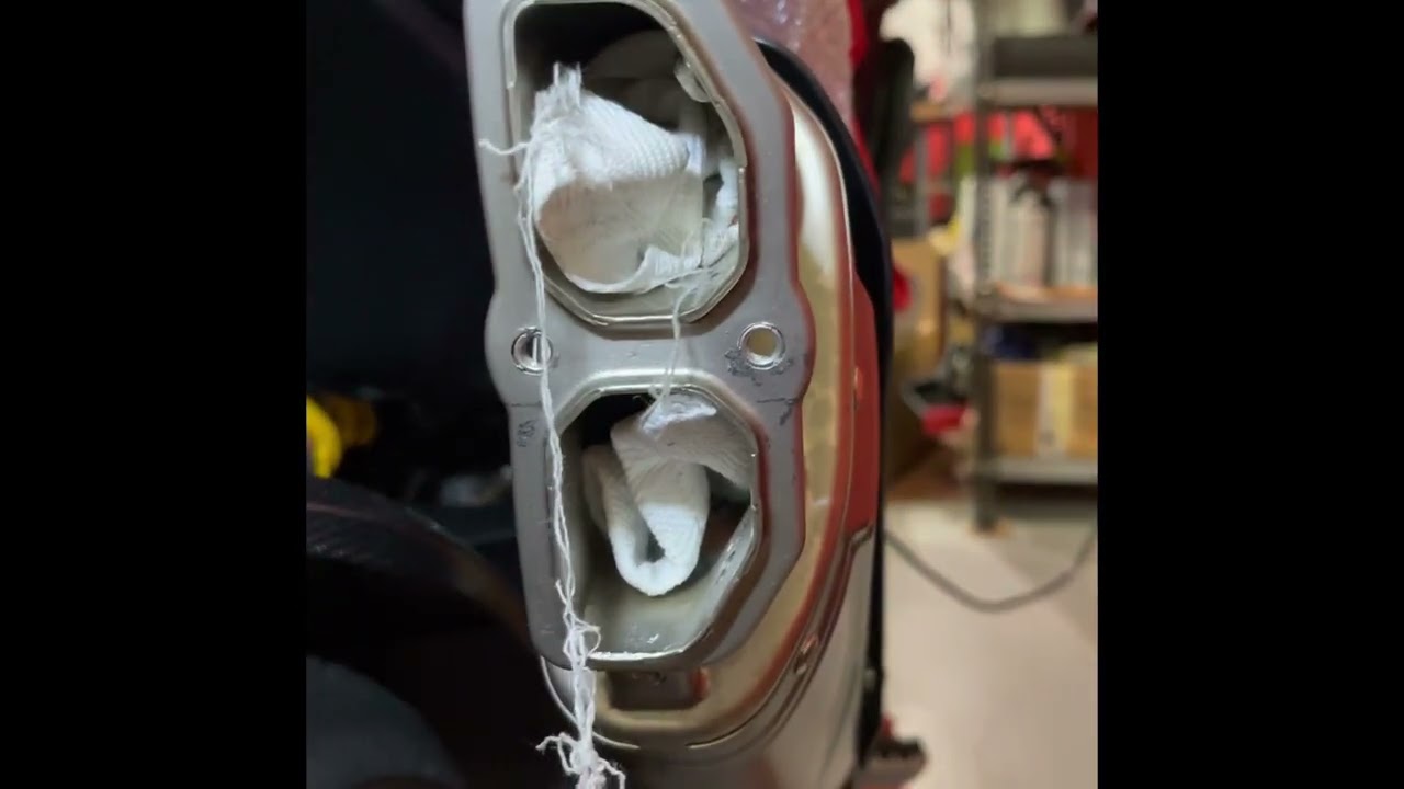 Multistrada V4 DB Killer removed from Akrapovic full system racing