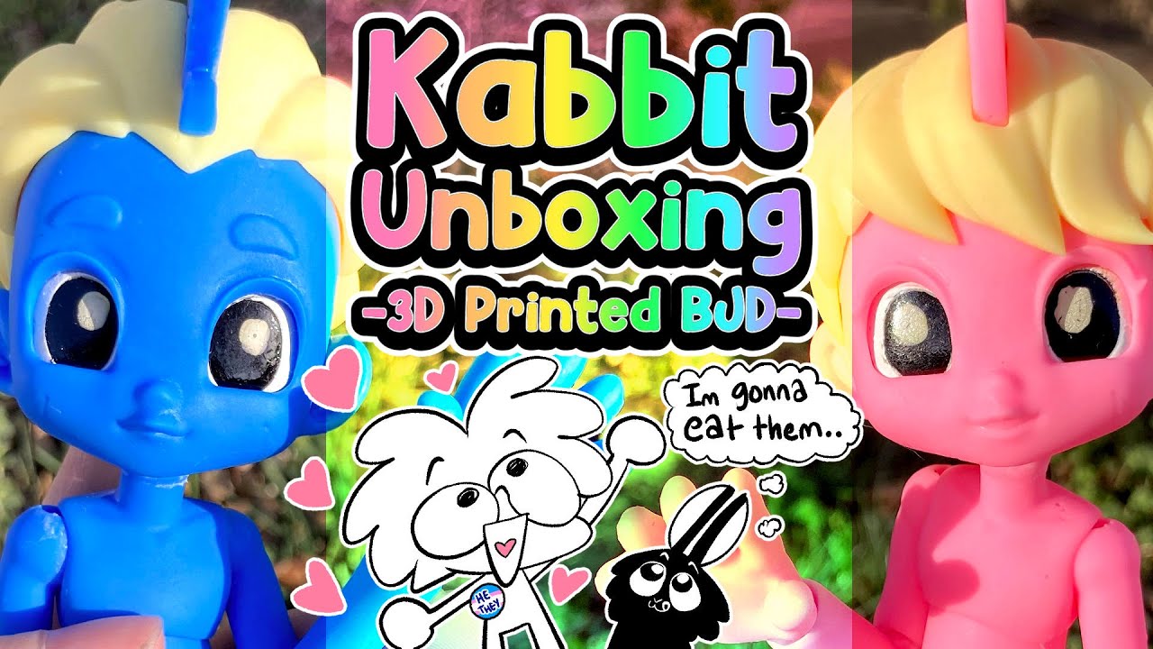 Kabbit Unboxing - I made a 3D Printed BJD and got it Printed! #3dprinting #bjdunboxing #kabbit #bjd