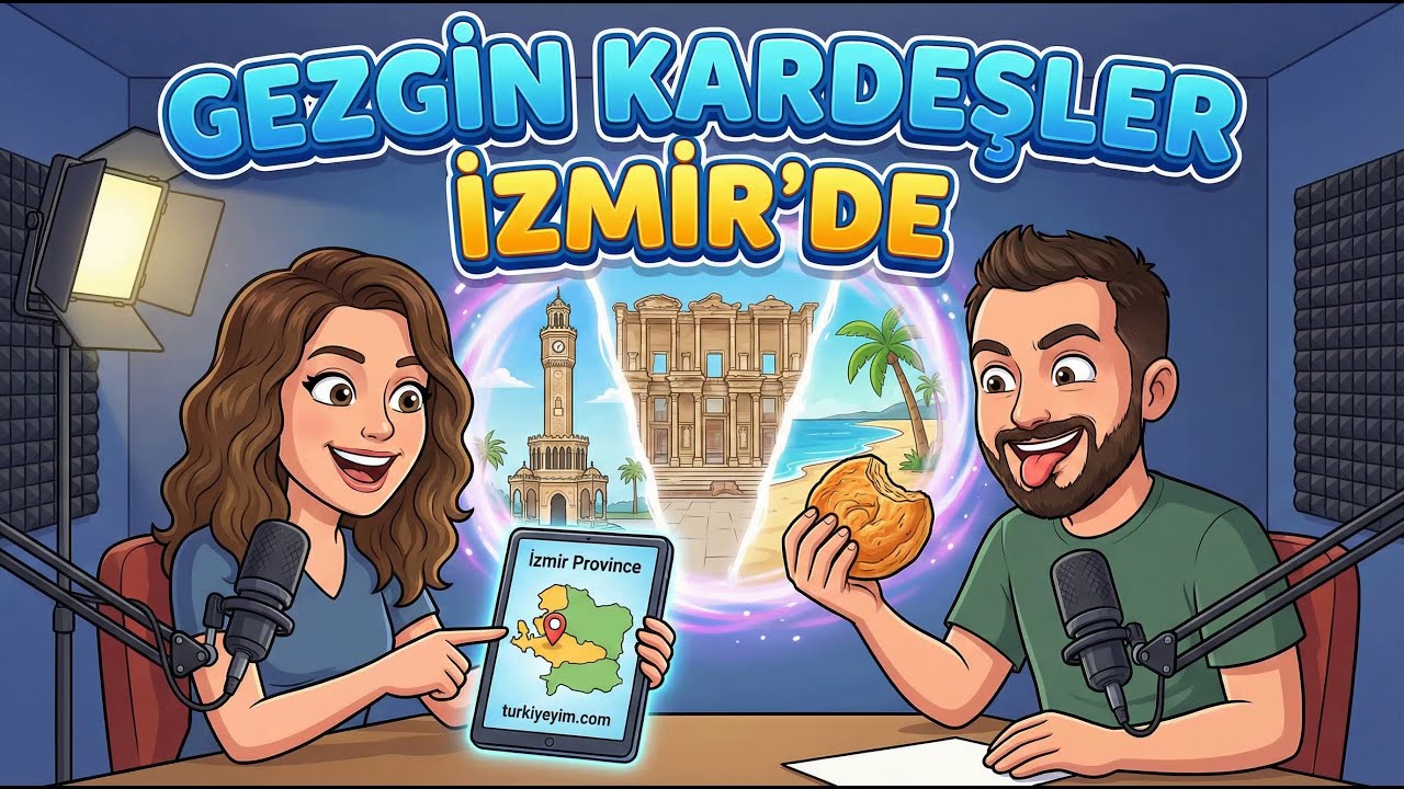 🎧 🕰️ İzmir'yı Geziyoruz! Saat Kulesi ve Boyoz | Eğlenceli Türkiye Turu 🇹🇷 (Podcast)