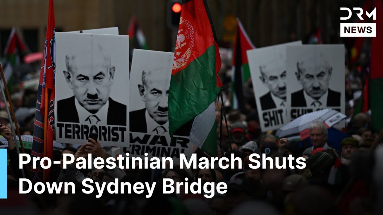 'Stop Starving Gaza': Protesters Flood Sydney Harbour Bridge in Fury at Israeli Siege | AH1G