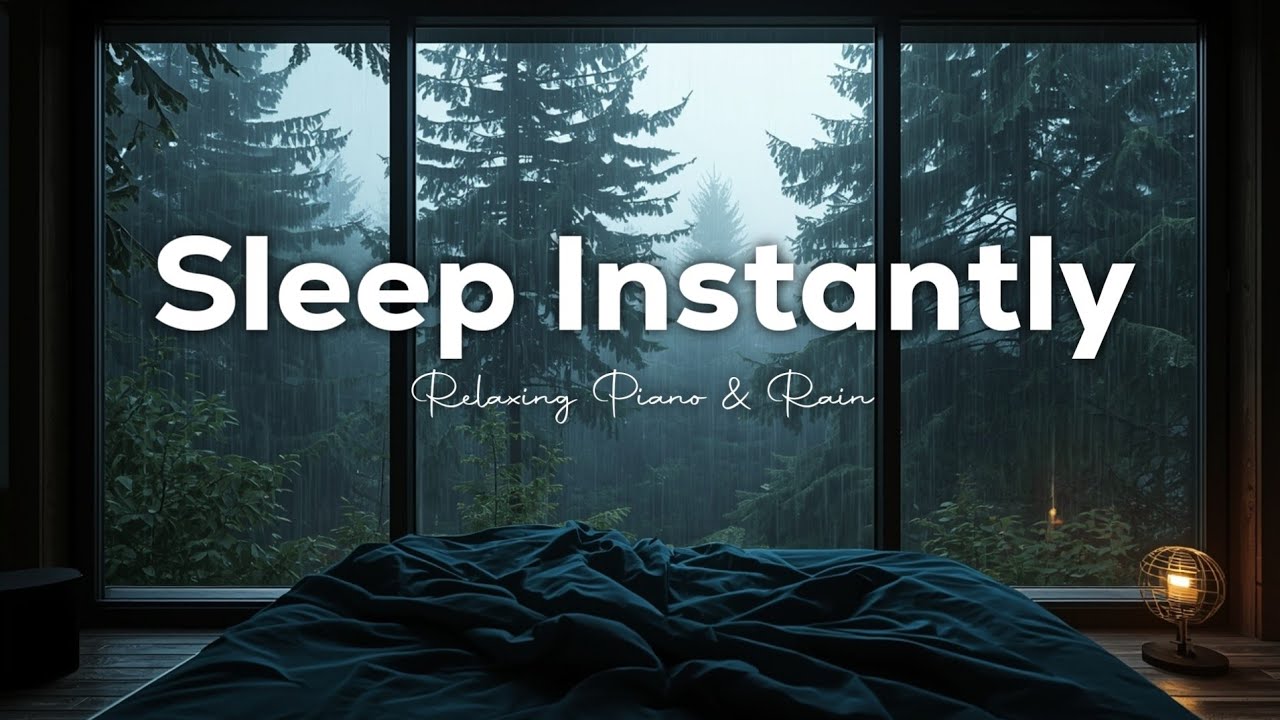 Fall Asleep Fast with Relaxing Piano Music & Rain Sounds for Deep Sleep Tonight