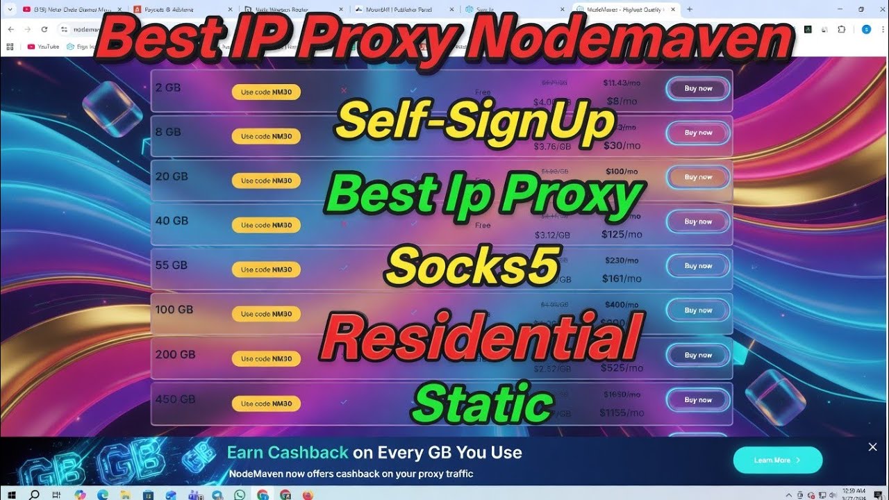 Self-SignUp Best Ip Proxy Nodemaven | Residential IP Proxy provider | Socks5 Ip Proxy Provider 
