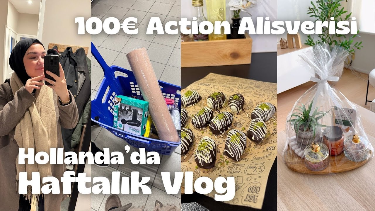 HOLLANDA'DA HAFTALIK VLOG |  KAR YAGDI | ACTION ALISVERISI | HEDIYELIK HAZIRLIYORUM