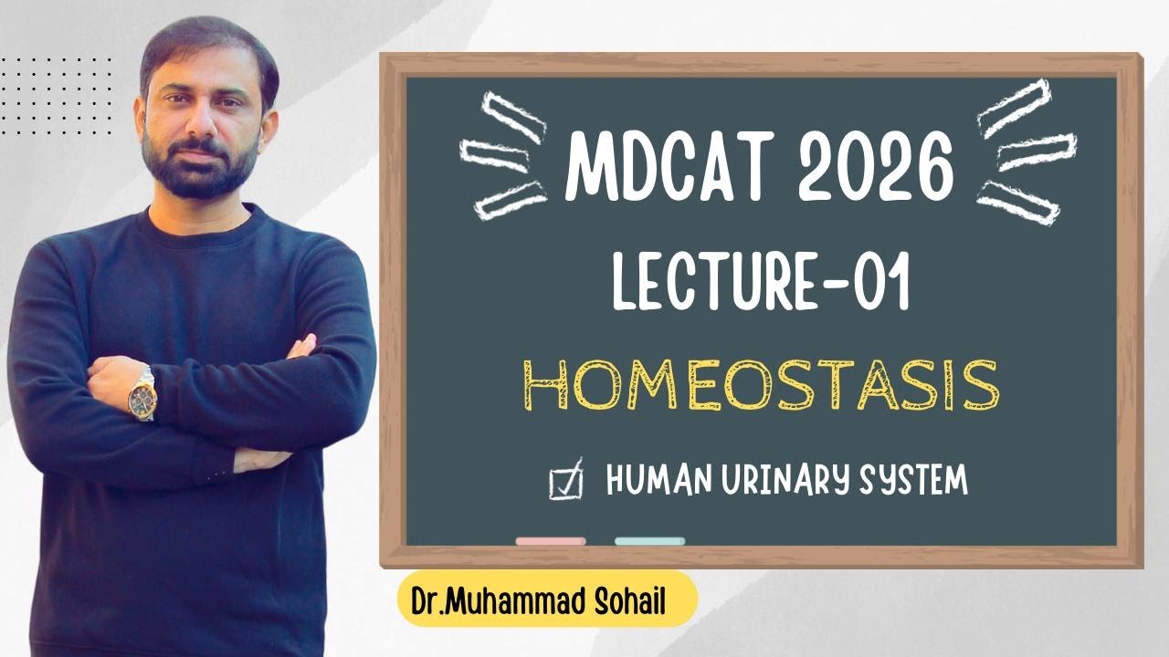 MDCAT 2026 | Lecture-01 | Homeostasis  | Dr Sohail
