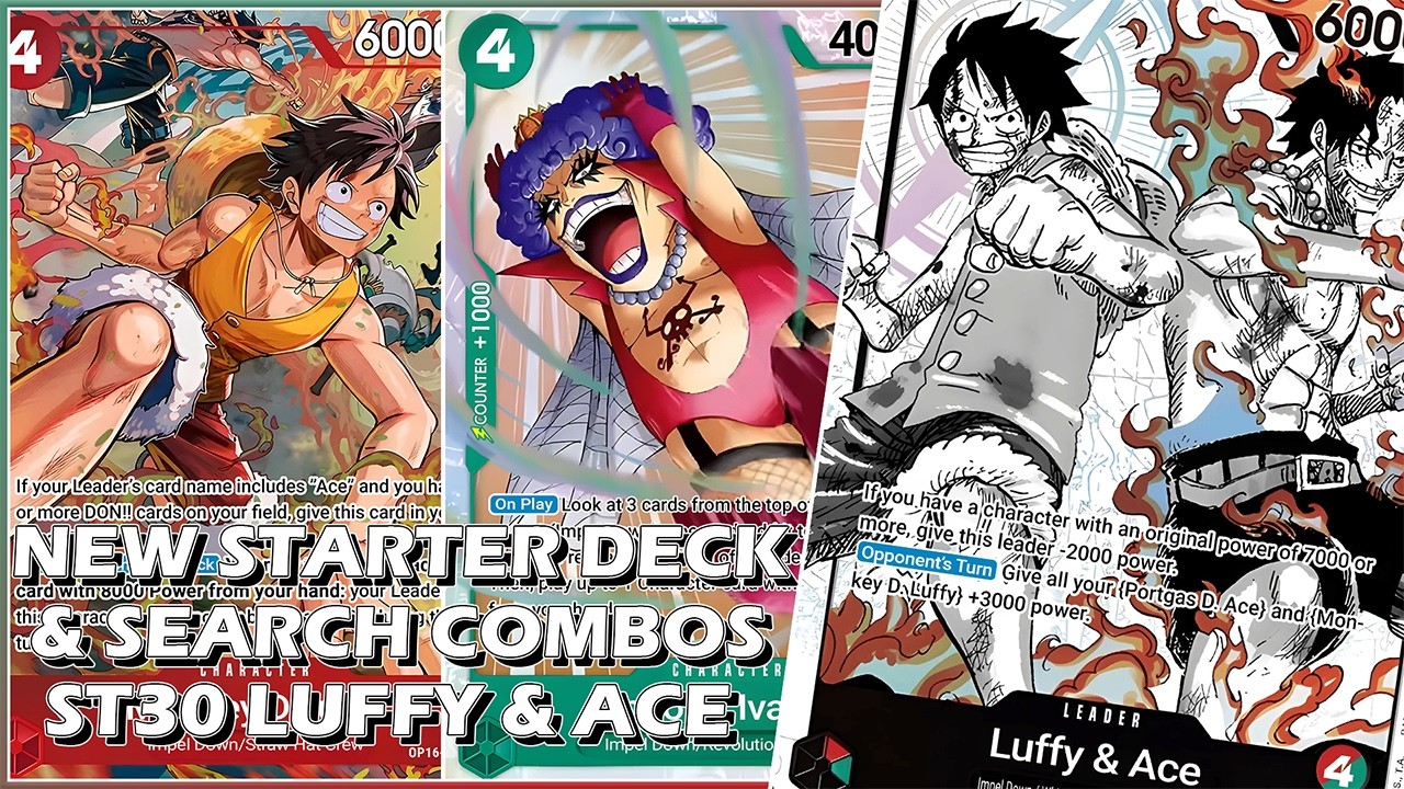 ST30 LUFFY & ACE | RUBBER MAN & DONUT MAN TEAM UP | BUILD & GAMEPLAY | OP16 | ONE PIECE CARD GAME