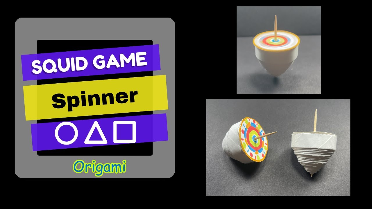 DIY Spinning Toy | How to Make Squid Game Spinner Top? | Tutorial