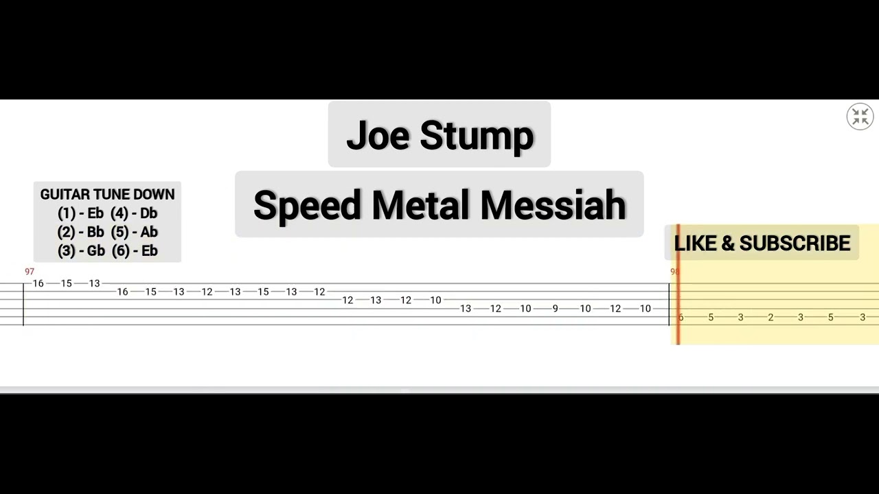 Joe Stump - Speed Metal Messiah - ( Tab Guitar )