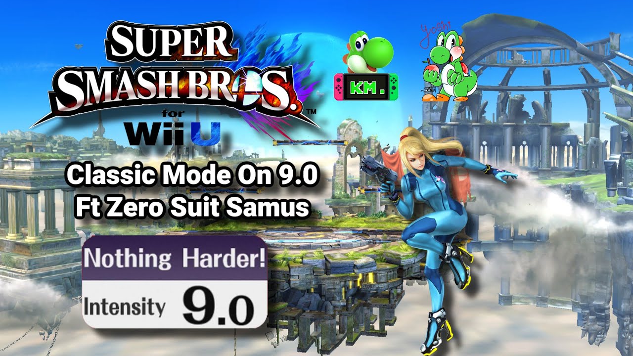 Super Smash Bros for Wii U: Classic Mode on 9.0 Ft Zero Suit Samus (No Continues Cleared)