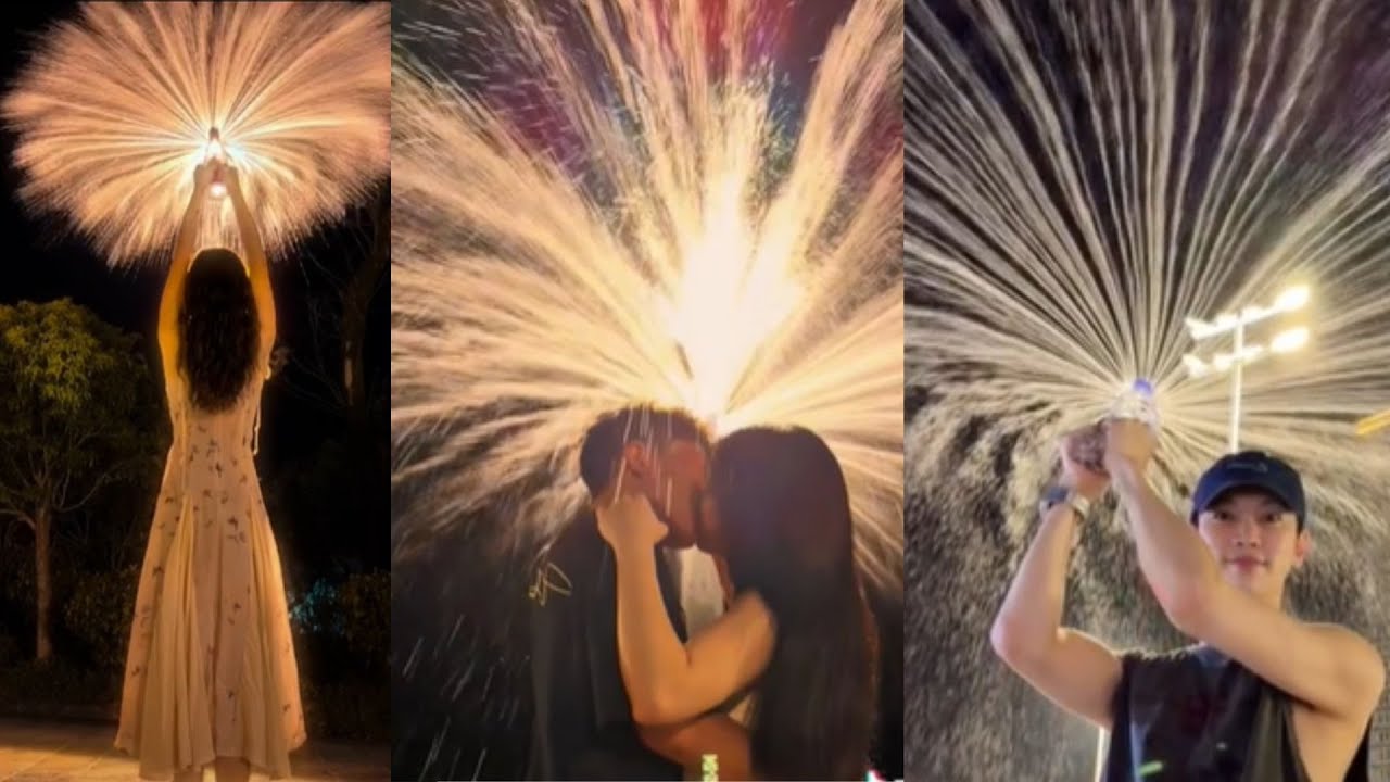 HOT TREND PHÁO HOA TỪ CHAI NƯỚC HOT NHẤT TUẦN SIÊU ĐẸP | Tháng năm u sầu cùng màn đêm thâu | #tiktok