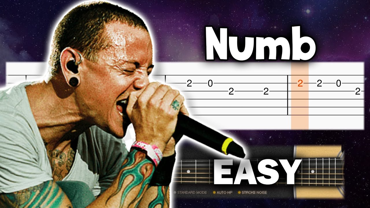 Linkin Park - Numb - EASY Guitar tutorial (TAB)