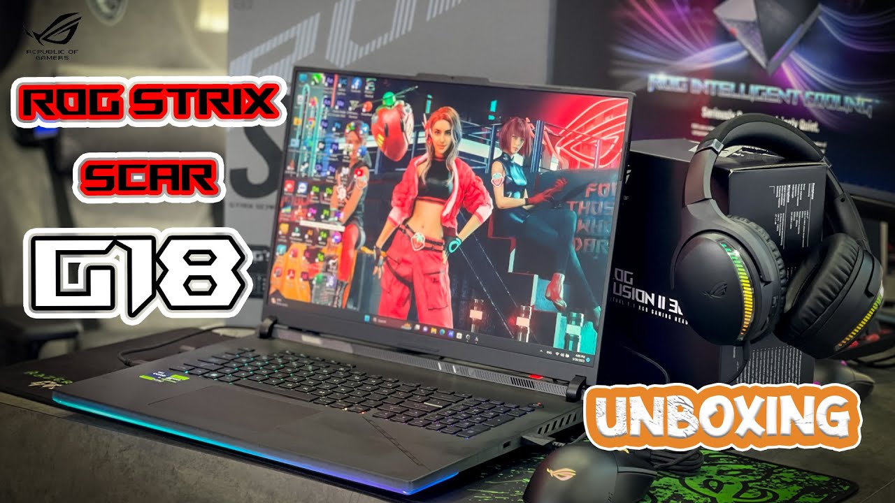 ASUS ROG STRIX G18 2023 - G834JY, RTX™ 4090 16GB GDDR6 #videounboxing #rog #gaminglaptop #g18#Scar18