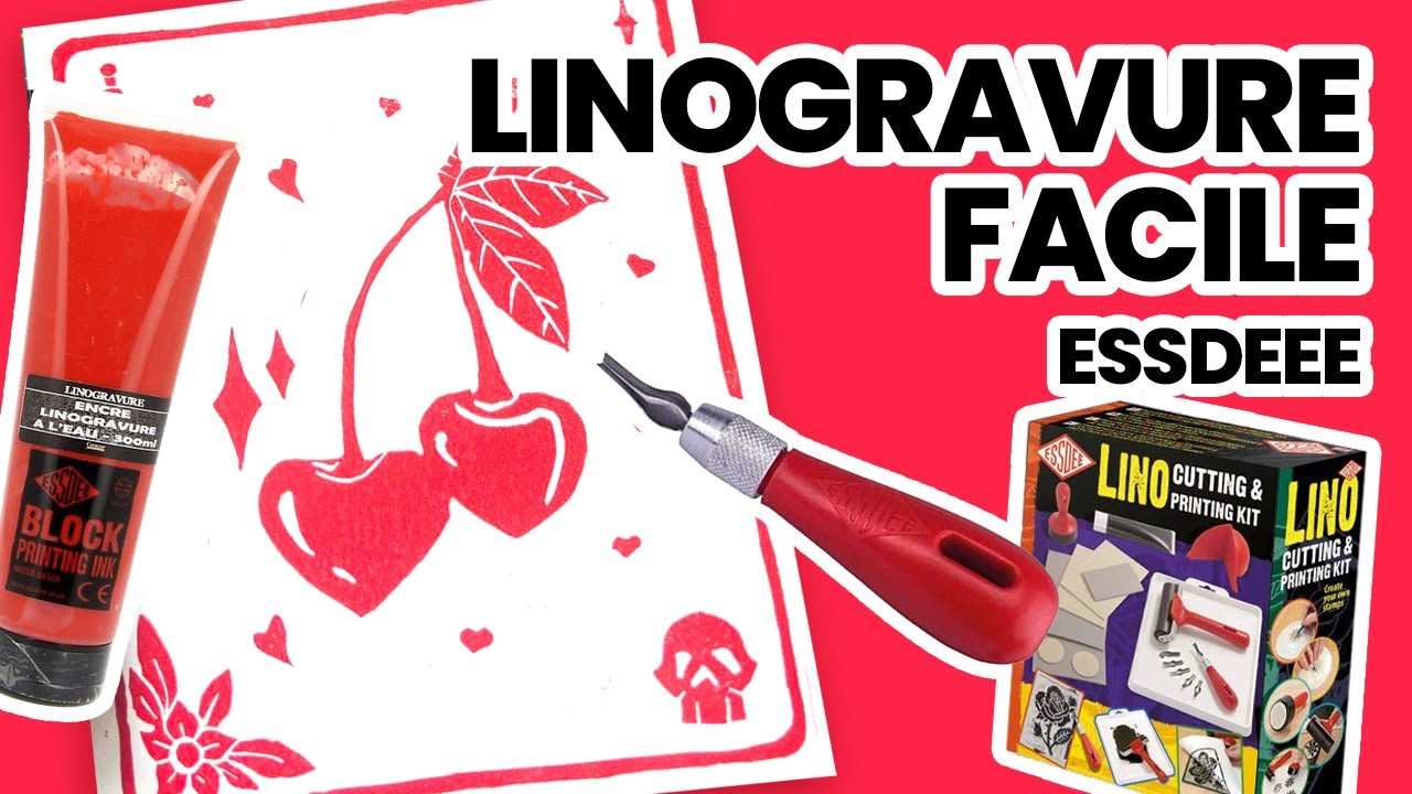Réaliser une linogravure avec les gouges et encres Essdee